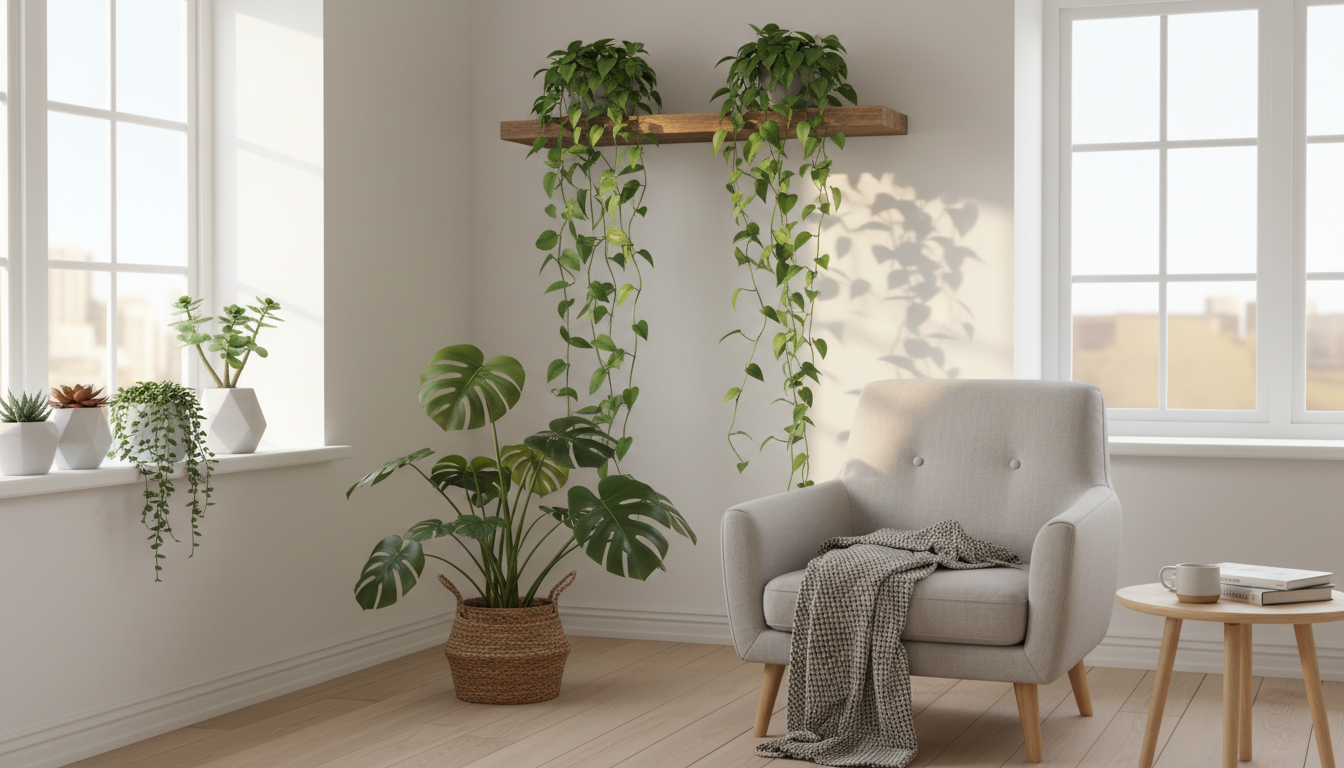 Zimmerpflanzen im Wohnzimmer